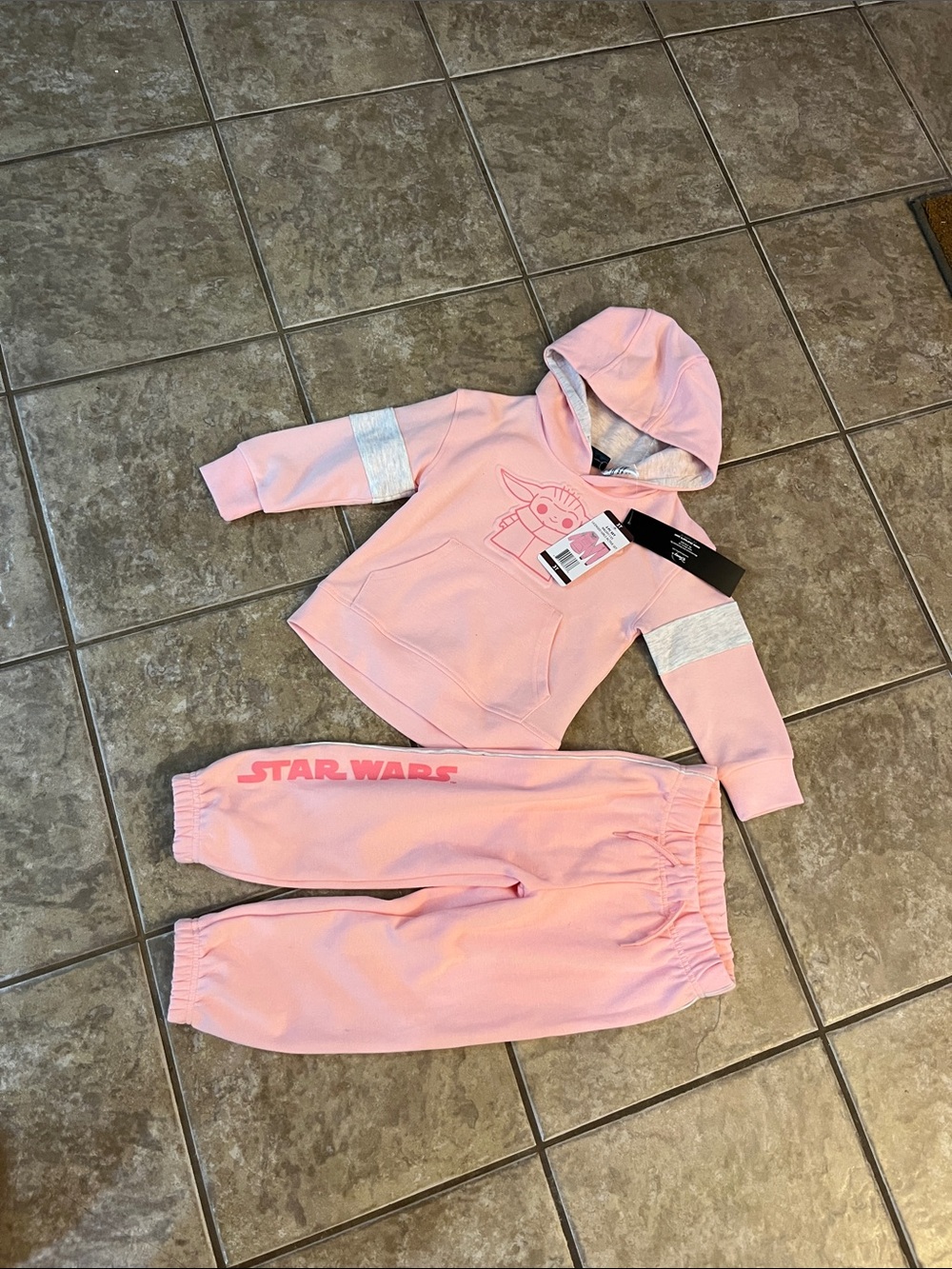 Toddler Girls Baby Yoda Jogger Suit Size 3T